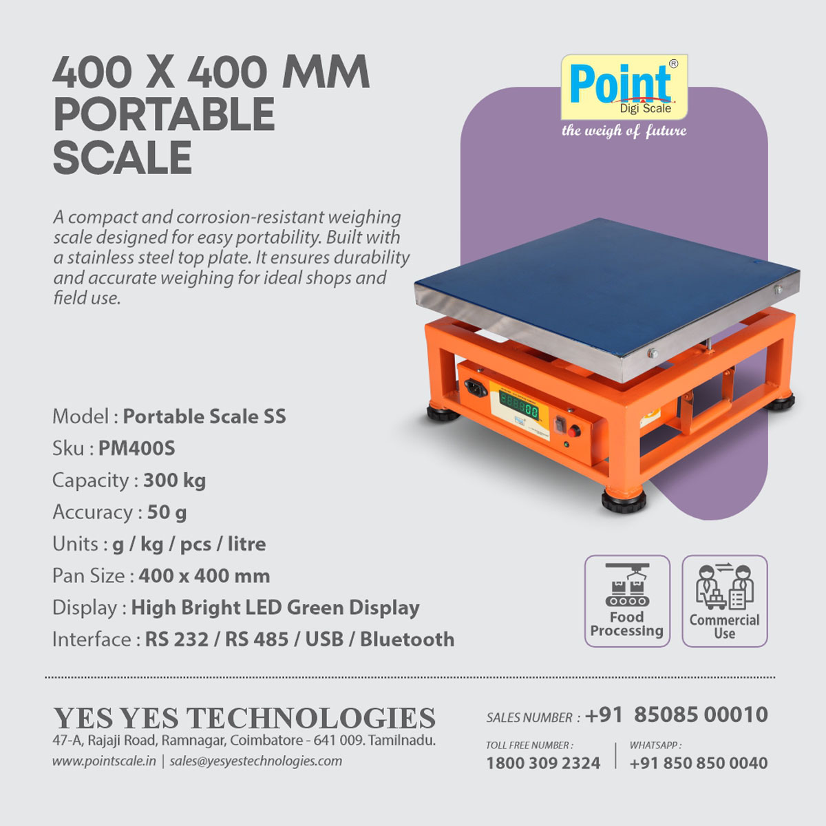 400 x 400 mm Portable Scale