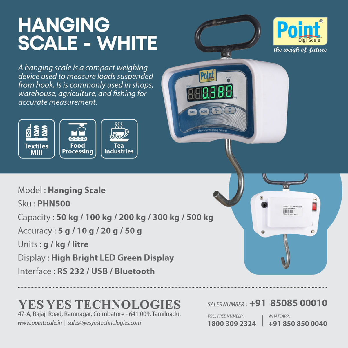 Hanging Scale White